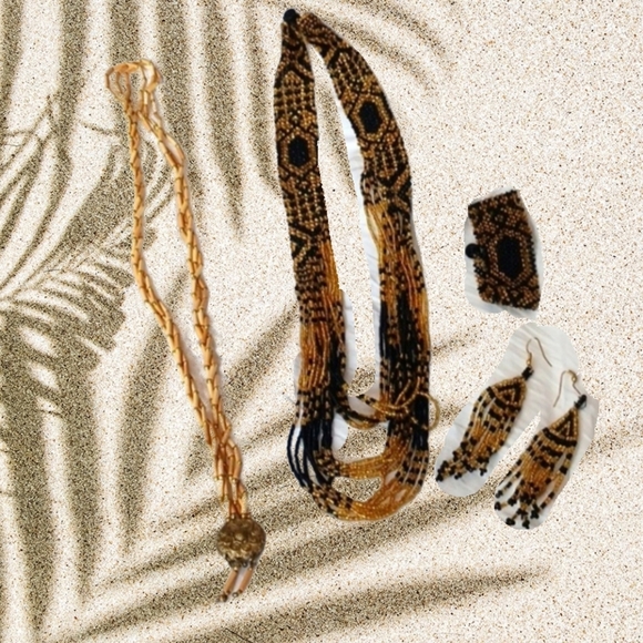 ☀️ NEW Boho beaded womens jewelry set - Picture 1 of 8